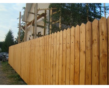 Деревянный забор "Елочка"